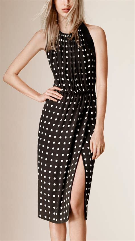 burberry silk polka dot dress|Designer Dresses For Women .